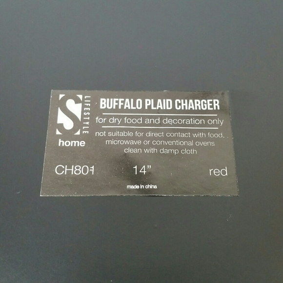 4 Saro Lifestyle Buffalo Plaid Charger Plates 14" - Picture 4 of 4